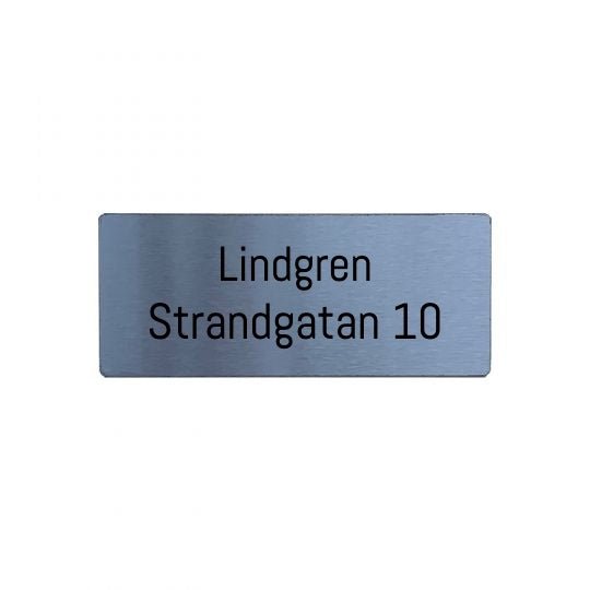 Stainless steel sign 12 cm x 5 cm - Flexbox